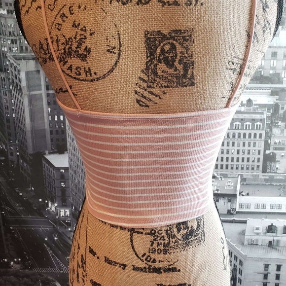 Shein Pink & White Cropped Tank Small - Picture 3 of 5